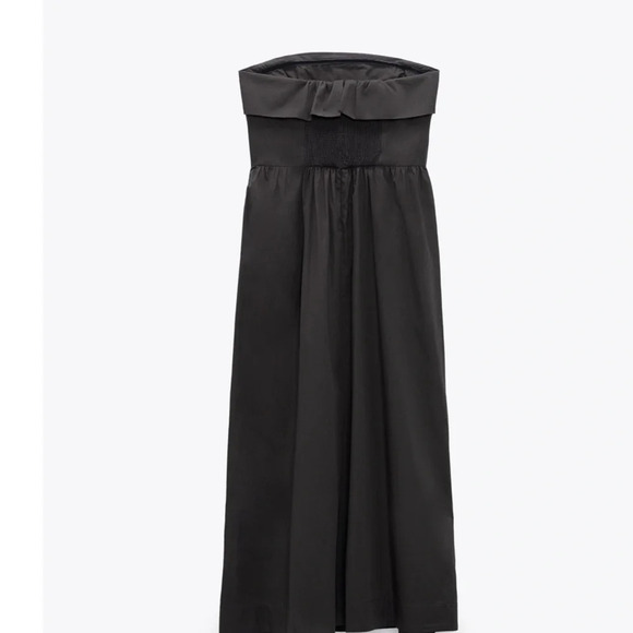 Zara STRAPLESS LONG DRESS - Picture 5 of 14